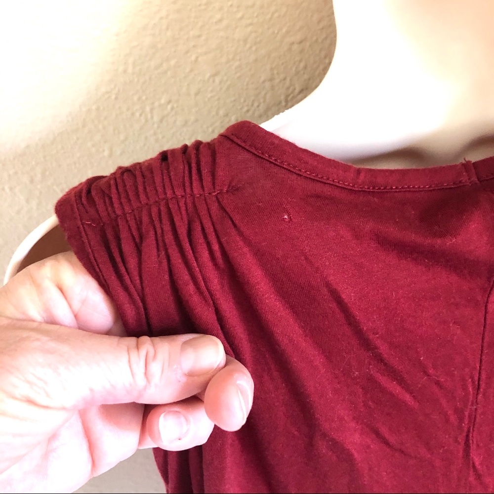 Large Madewell Ruched Shoulder Tank Rust Color - Picture 10 of 10